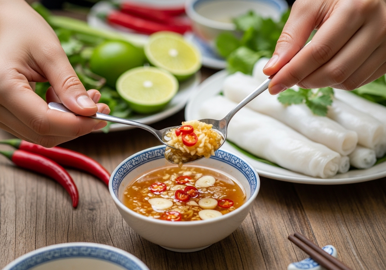 cách làm nước mắm ăn bánh ướt