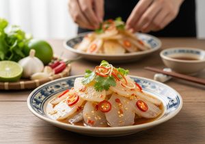 cách làm đu đủ ngâm nước mắm