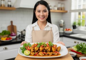 cách làm khô nhái chiên nước mắm