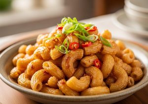 cách làm nui chiên nước mắm