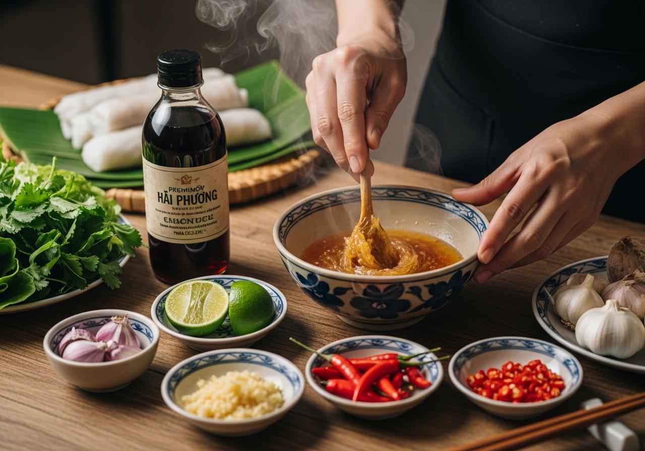 cách làm nước mắm bánh cuốn hải phòng