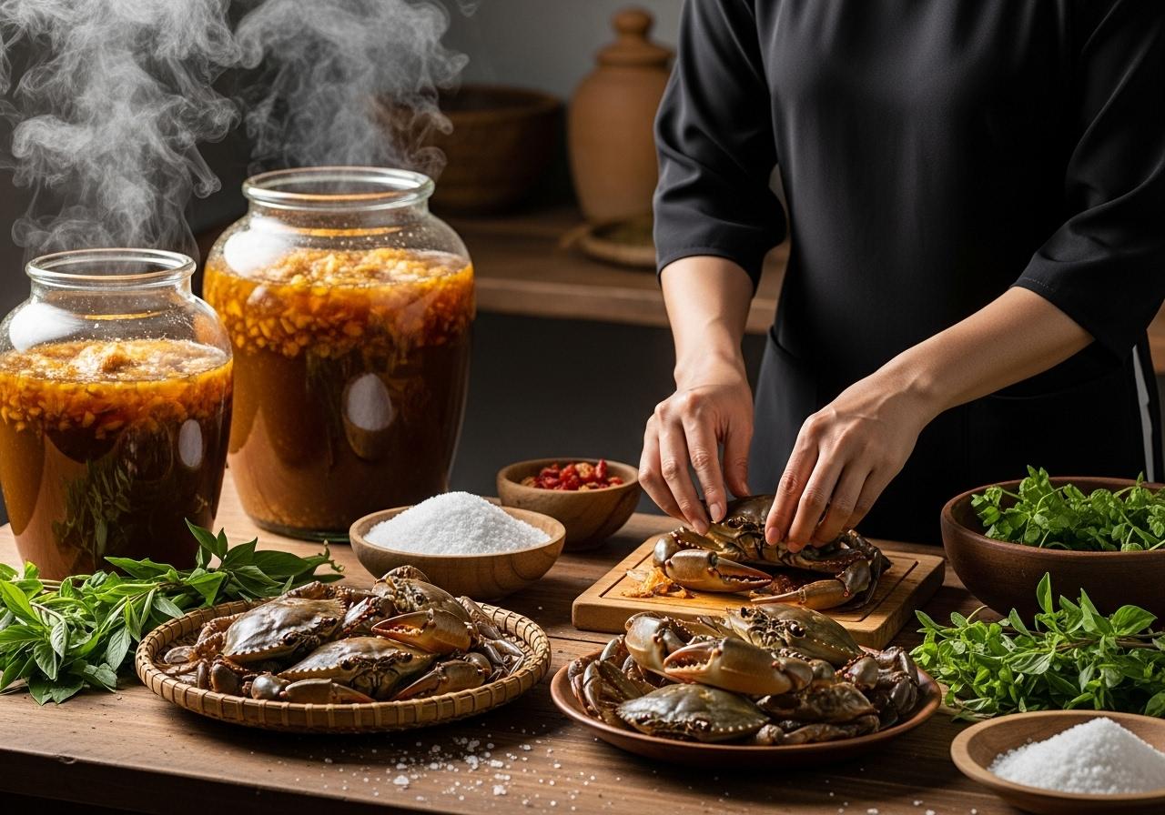 cách làm nước mắm cáy