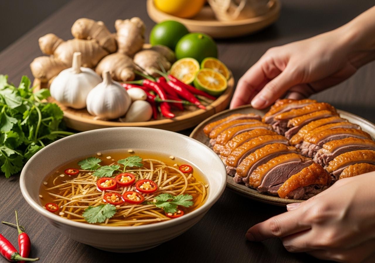 cách làm nước mắm gừng chấm vịt