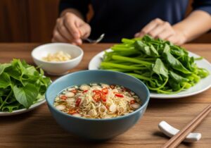 cách làm nước mắm sả chấm rau lang