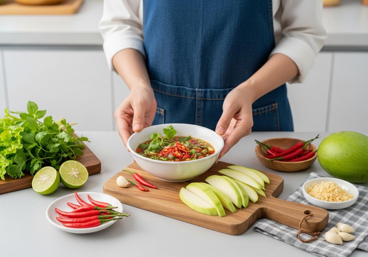 cách làm nước mắm thái chấm xoài
