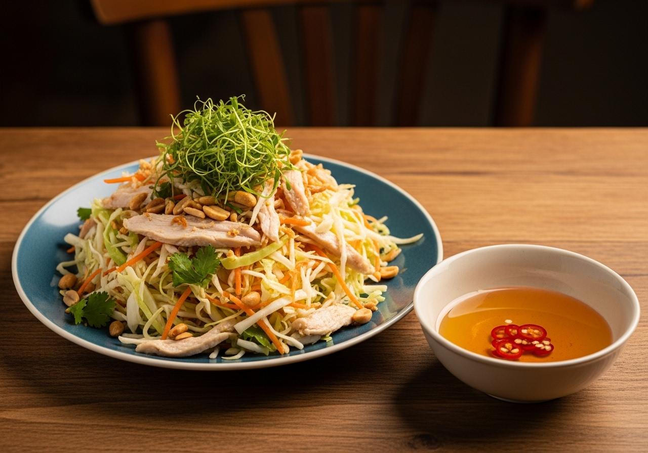 cách làm nước mắm trộn gỏi gà bắp cải