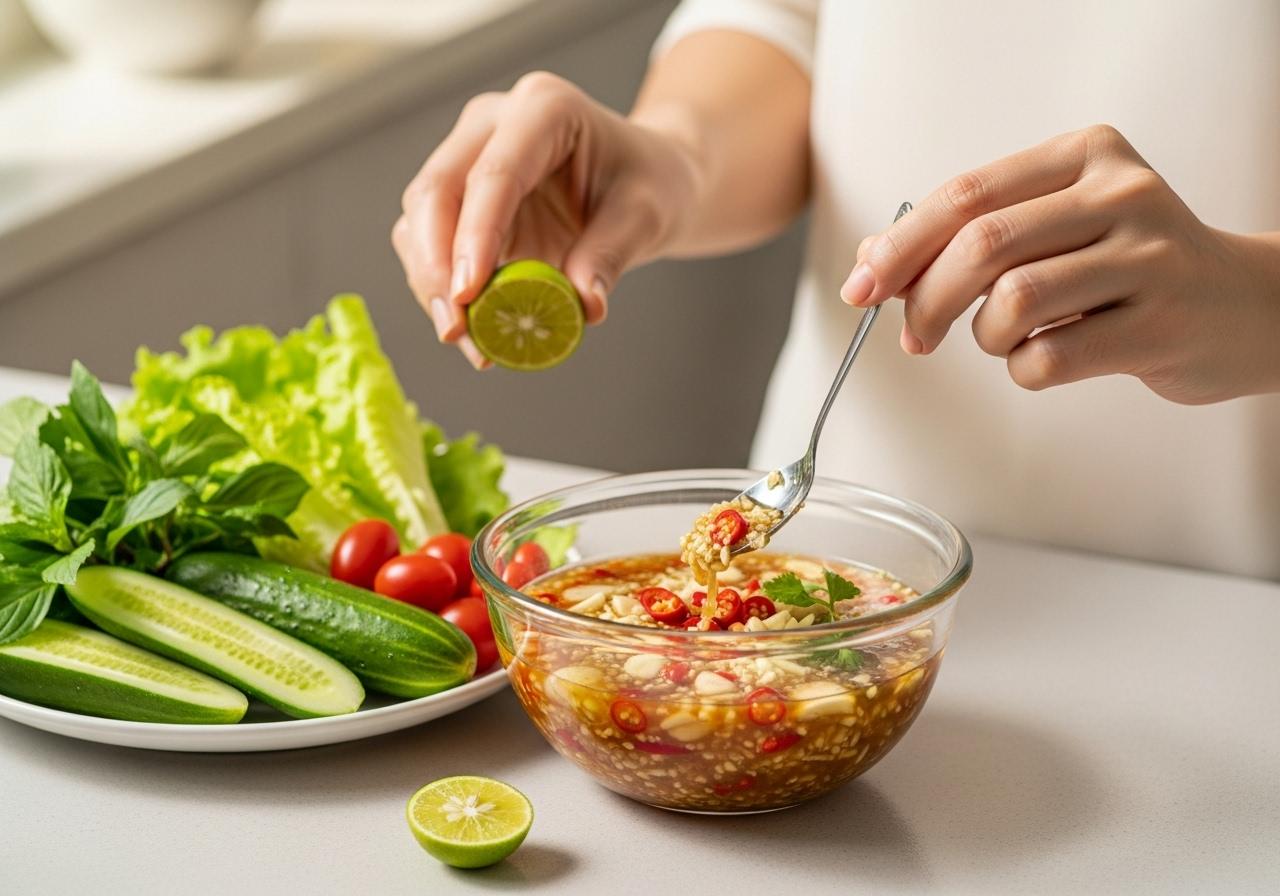 cách làm nước mắm trộn salad