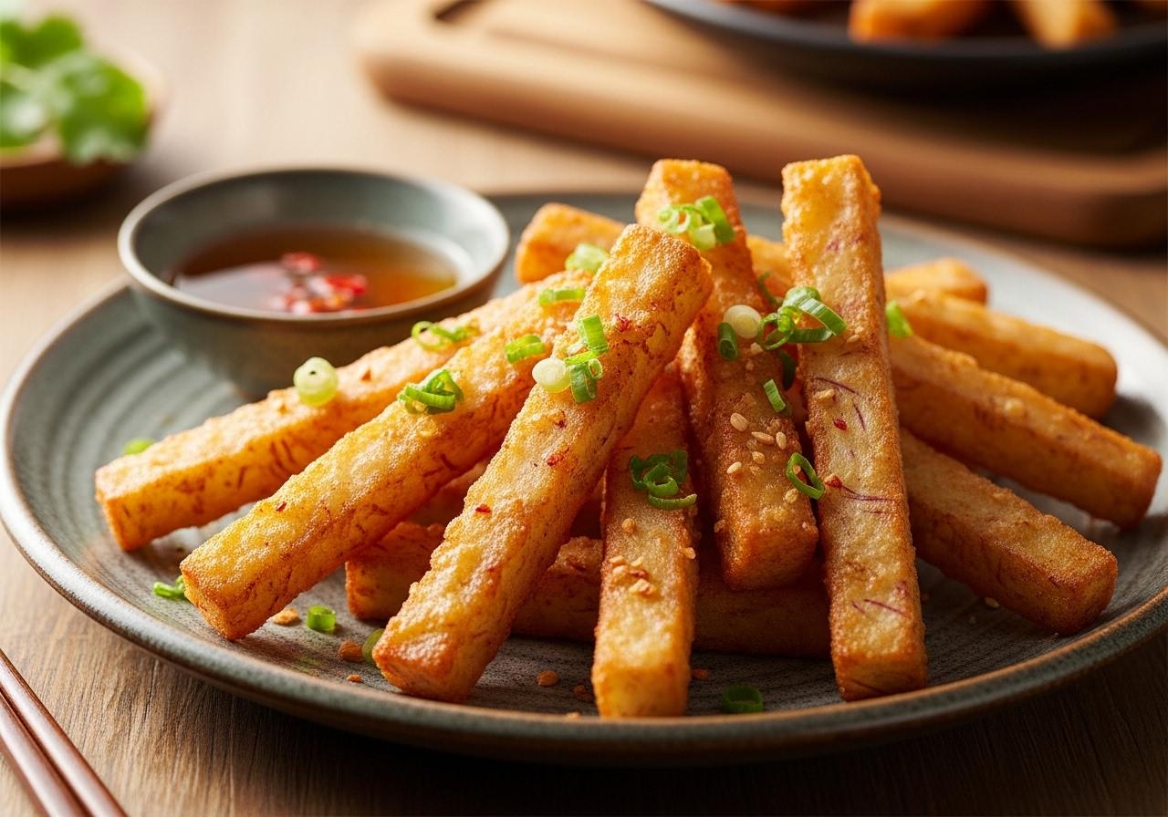 khoai môn chiên nước mắm