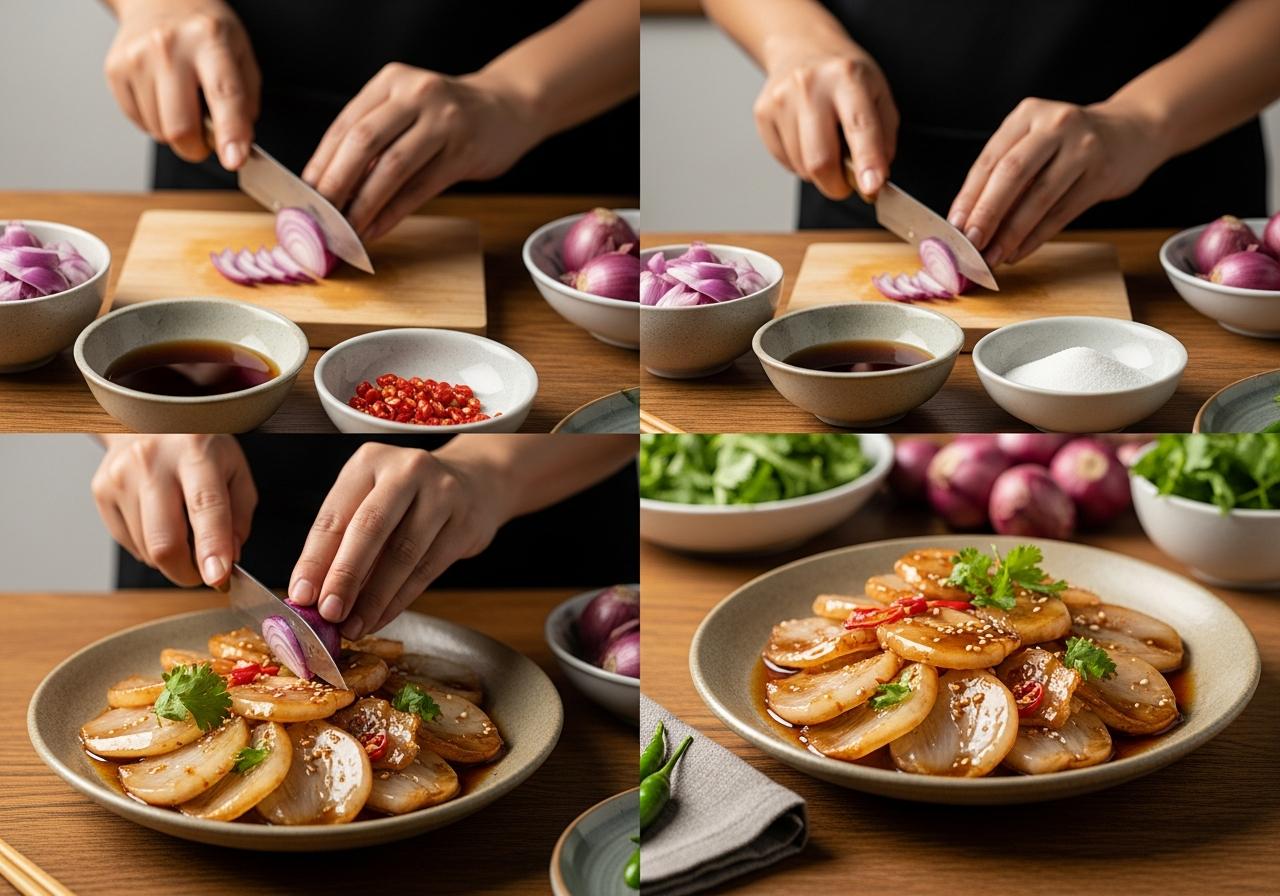 cách làm củ hành tím ngâm nước mắm