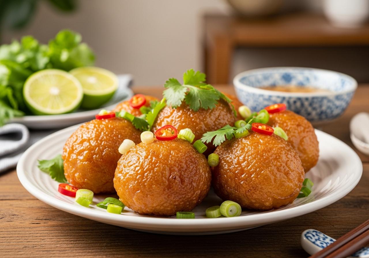 cách làm hột vịt lộn chiên nước mắm