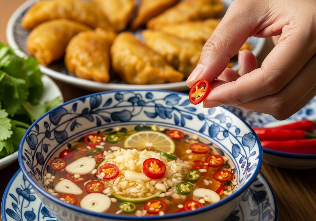 cách làm nước mắm chấm bánh gối