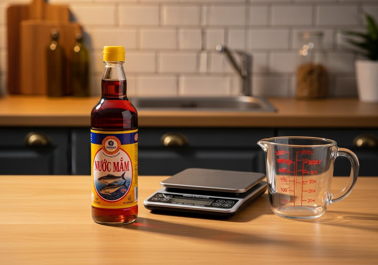 1 lít nước mắm bằng bao nhiêu kg