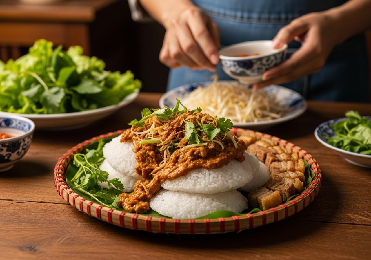 bánh đúc mắm tôm