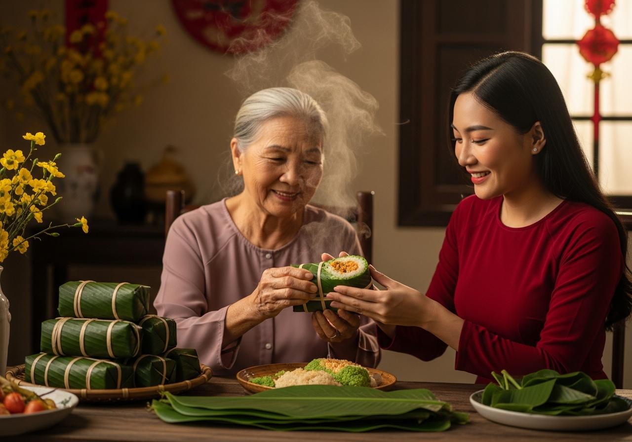 Nguồn gốc và ý nghĩa sâu sắc của bánh tét miền Trung trong văn hóa Tết Việt