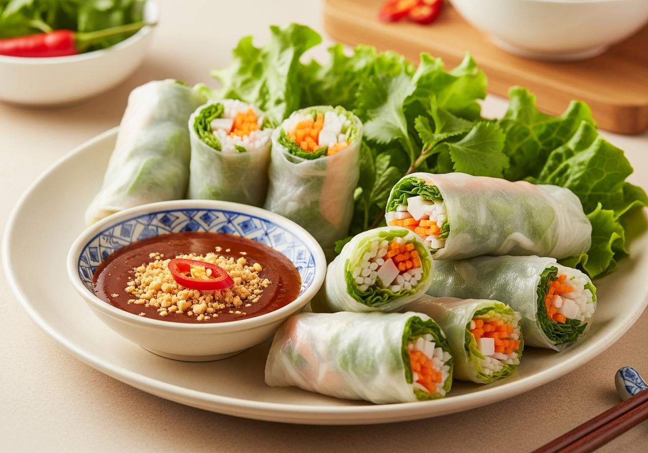 bánh tráng lụi sốt mắm me