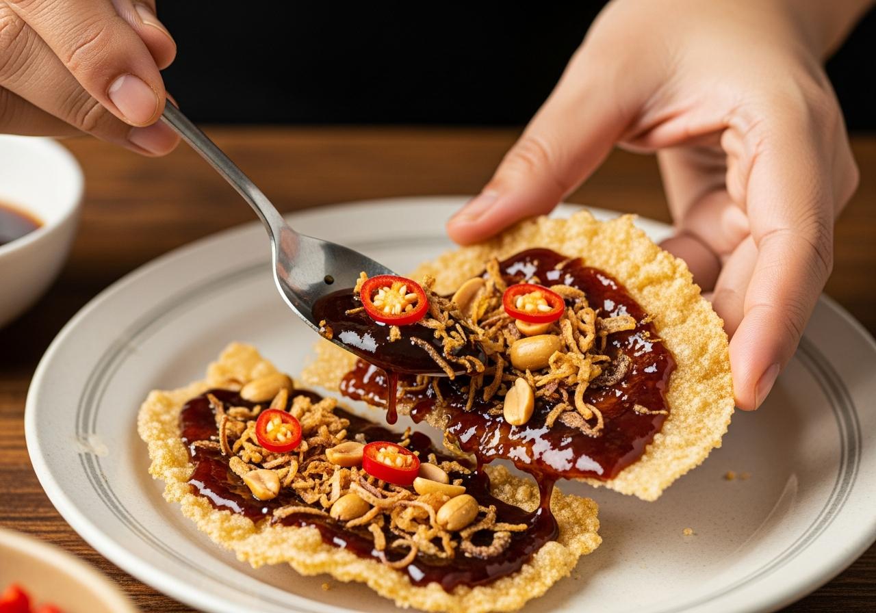 bánh tráng mắm me