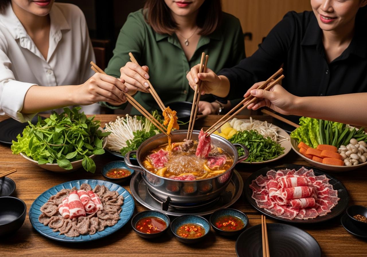 bò nhúng mắm ruốc