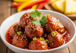 bò viên sốt chua ngọt