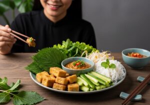 bún đậu mắm tôm chay