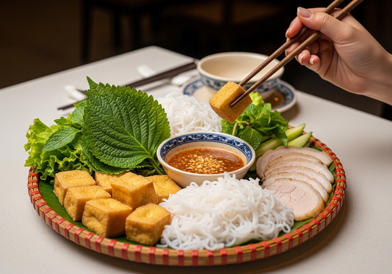 Mẹo thưởng thức bún đậu mắm tôm ngon đúng điệu