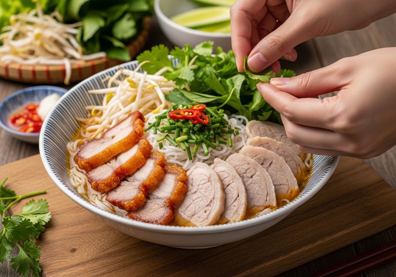 bún mắm thịt heo