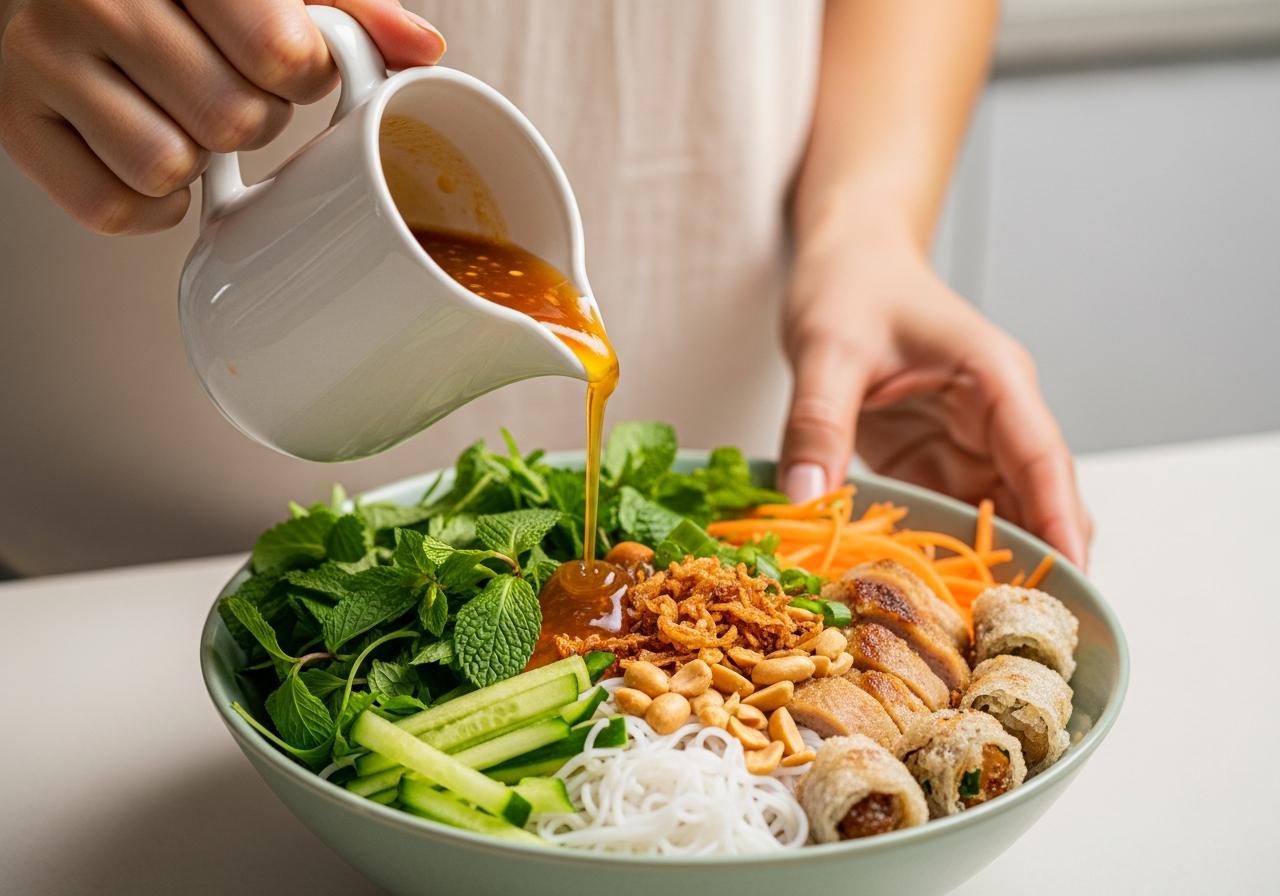 Bí quyết pha nước sốt – “Linh hồn” quyết định 80% độ ngon của món bún trộn