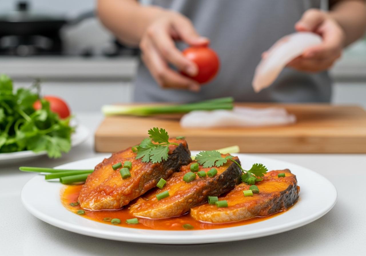 cá bớp sốt cà chua