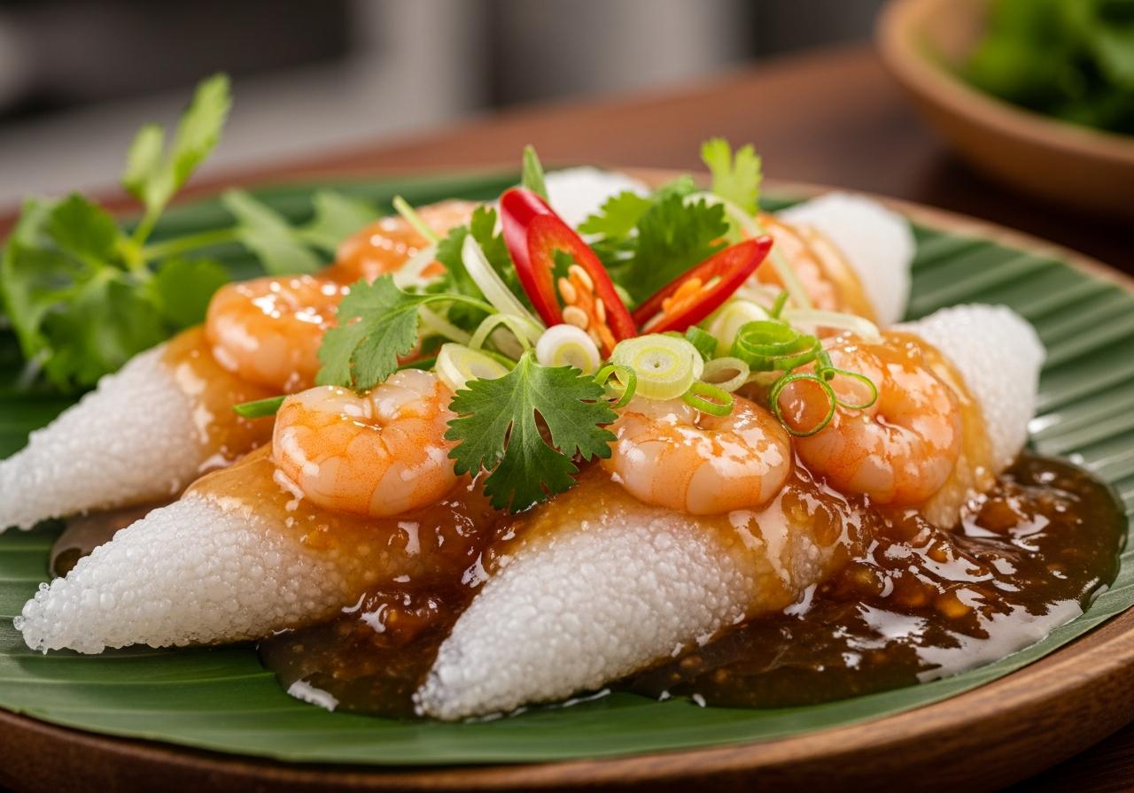 cách làm bánh bột lộc nhân tôm nước mắm keo