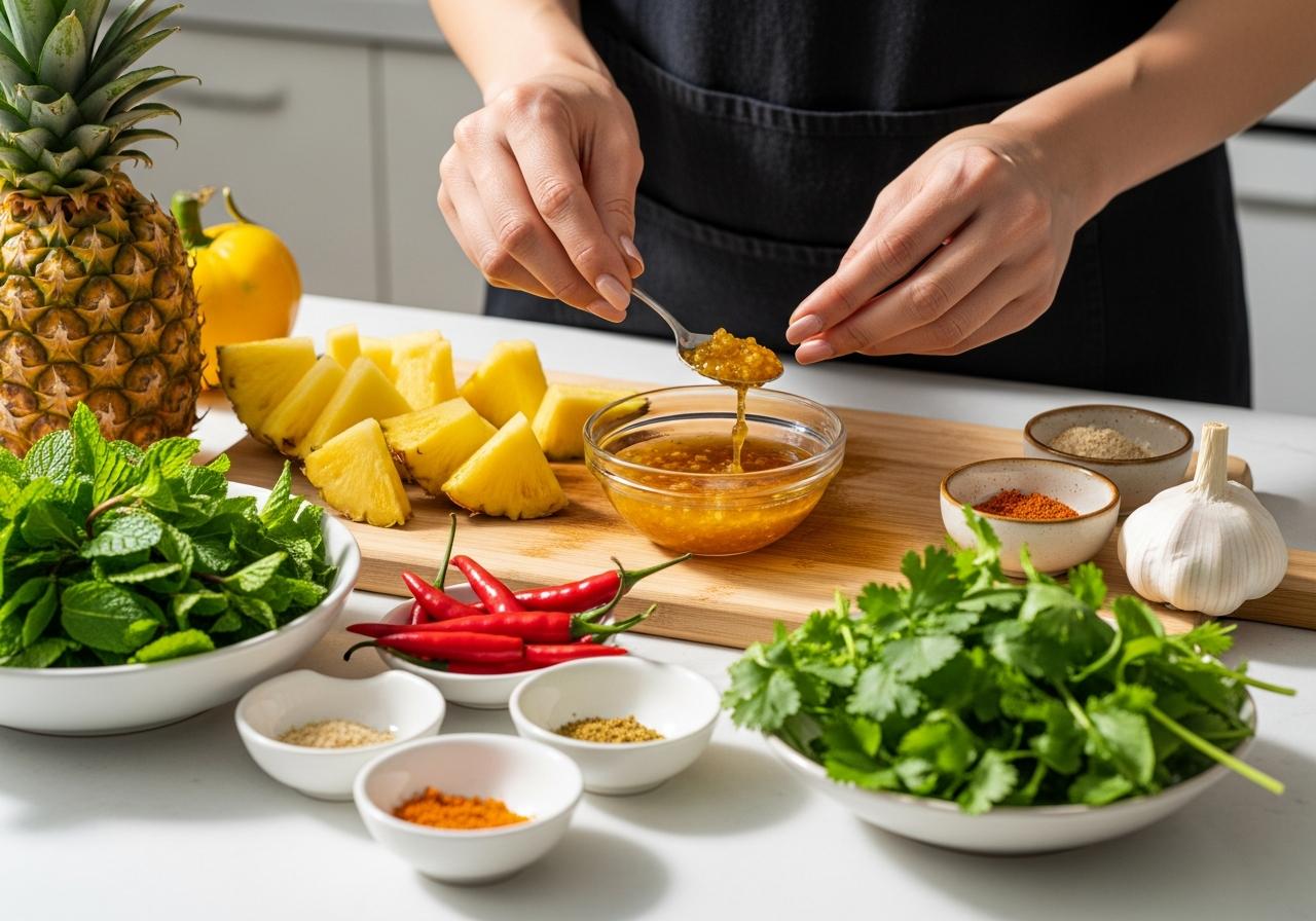 cách làm nước chấm khóm không cần mắm nem