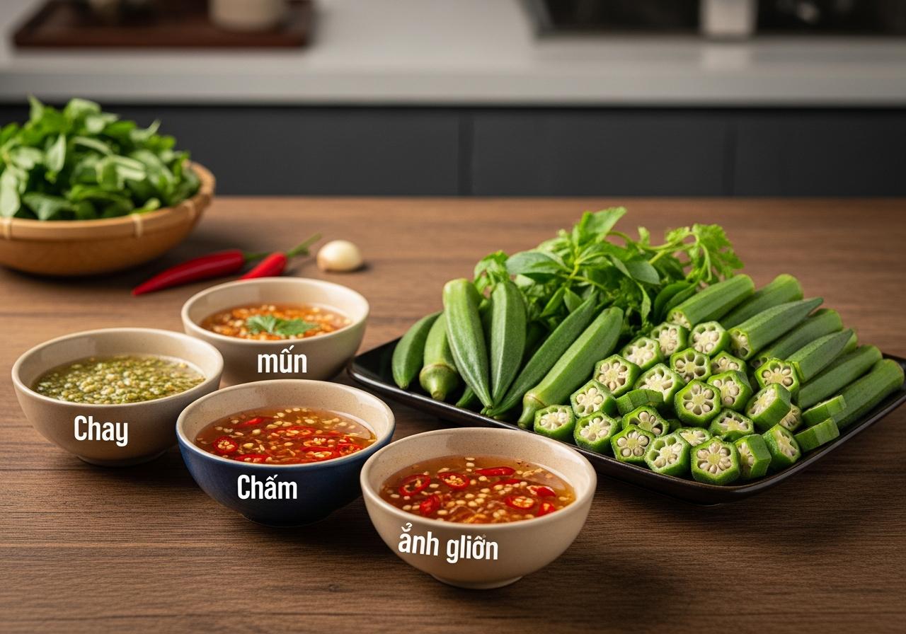 4 cách pha nước chấm đậu bắp chay mặn, chấm là 