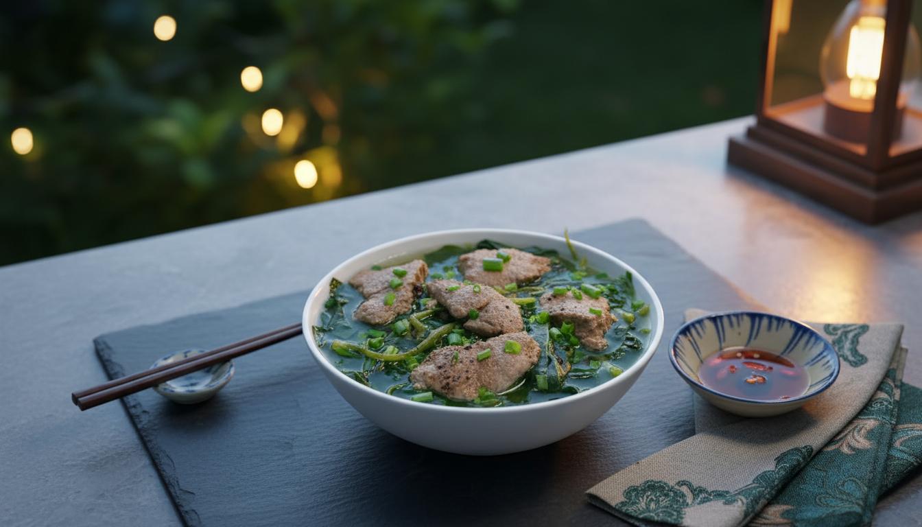 canh cua rau mồng tơi