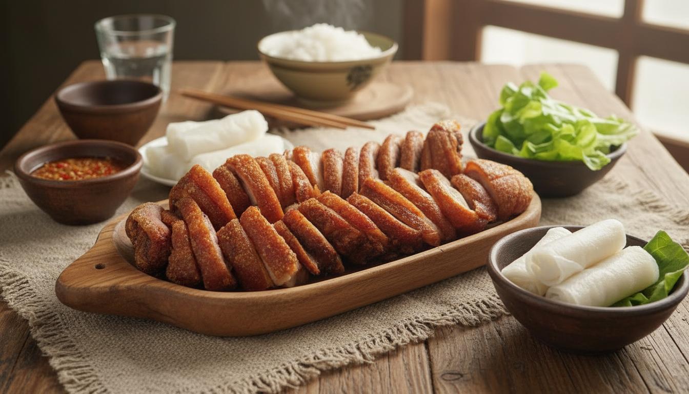 chân giò chiên mắm