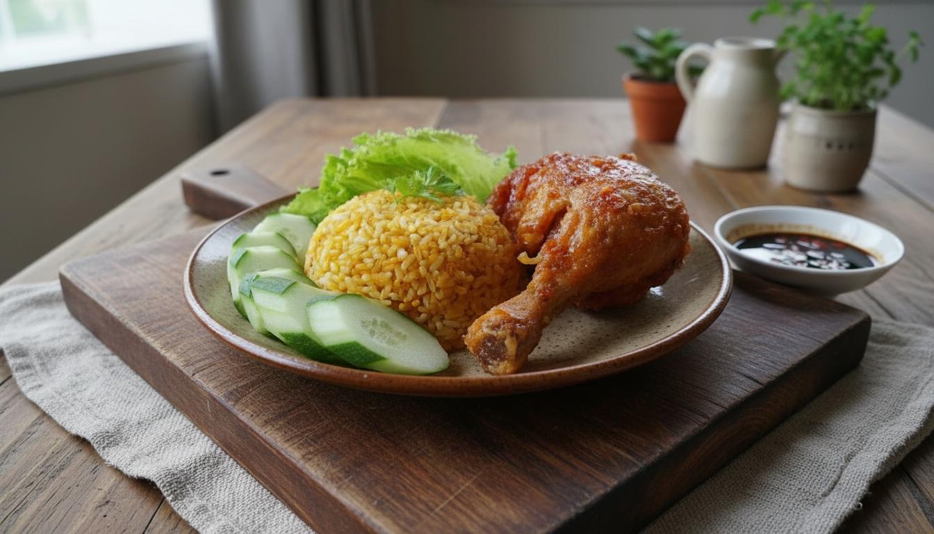 cơm gà chiên nước mắm