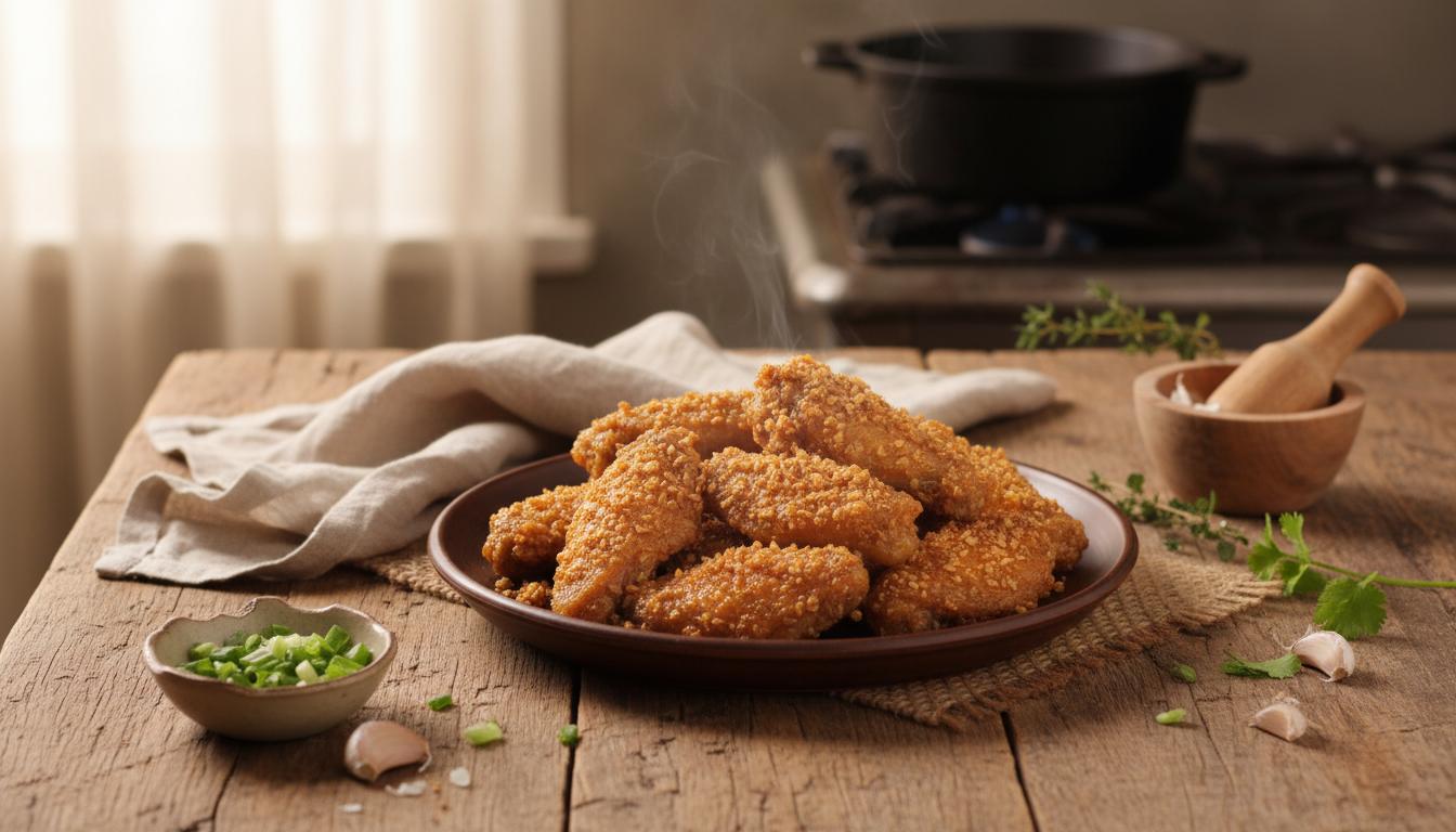 gà rang mắm tỏi