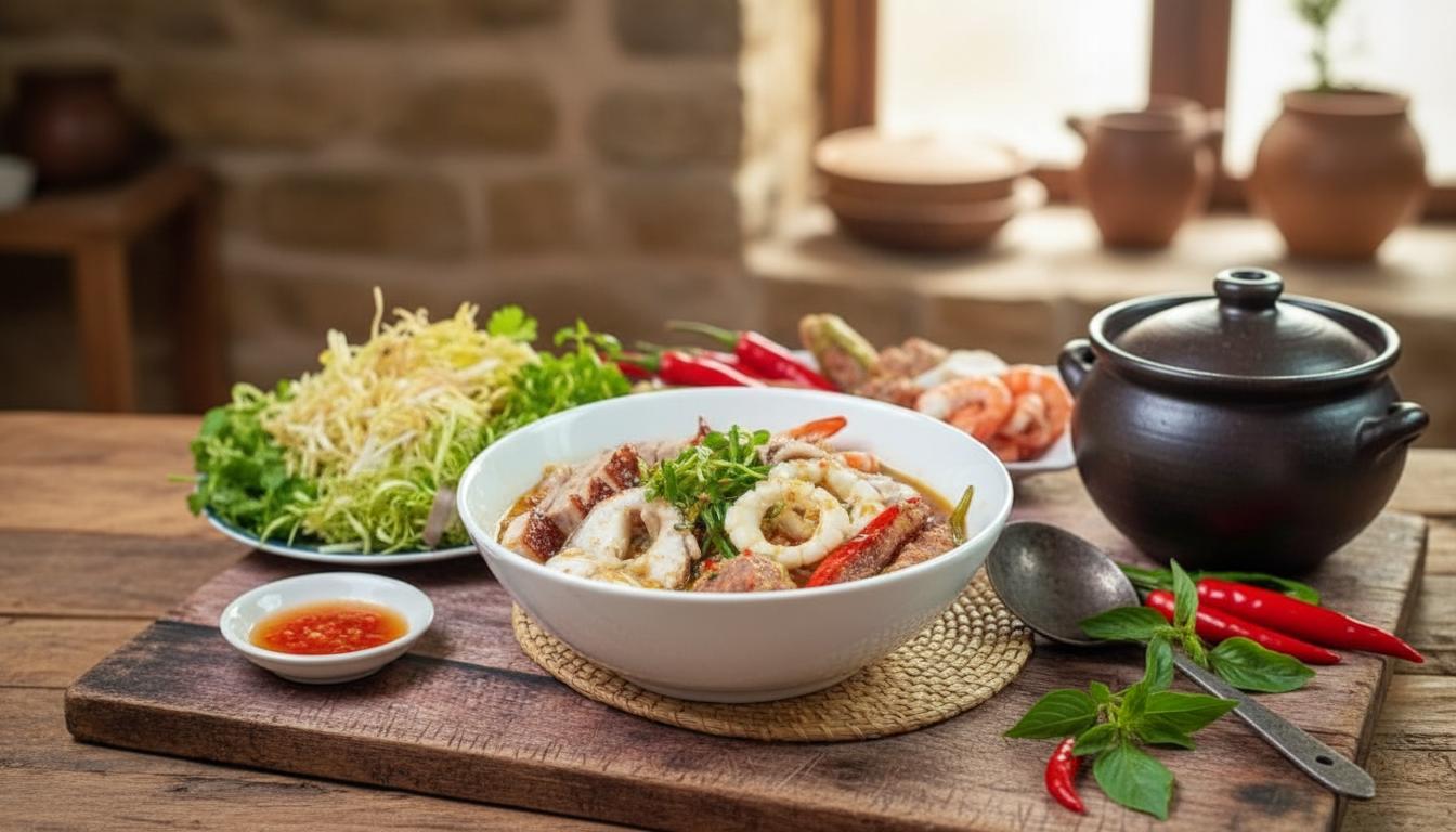 Chuẩn bị đầy đủ nguyên liệu nấu bún mắm Sóc Trăng cho 4 người ăn