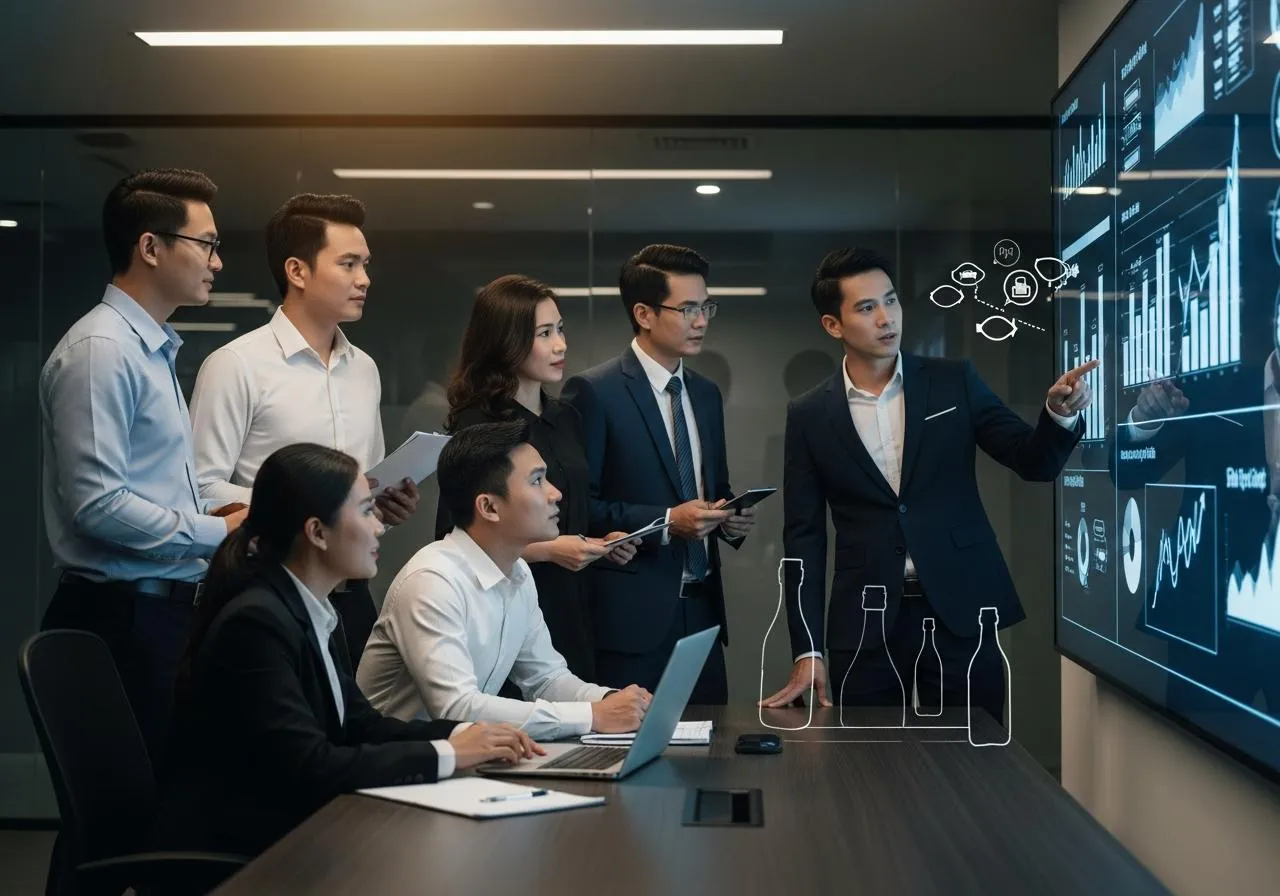 Biểu đồ minh họa quy mô và báo cáo thị trường nước mắm tại Việt Nam