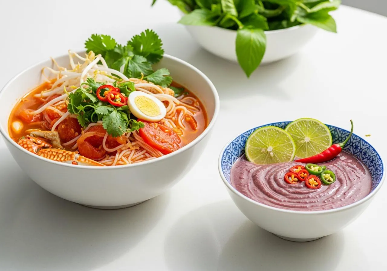 Chén mắm tôm pha chanh tỏi ớt sủi bọt thơm ngon ăn bún riêu