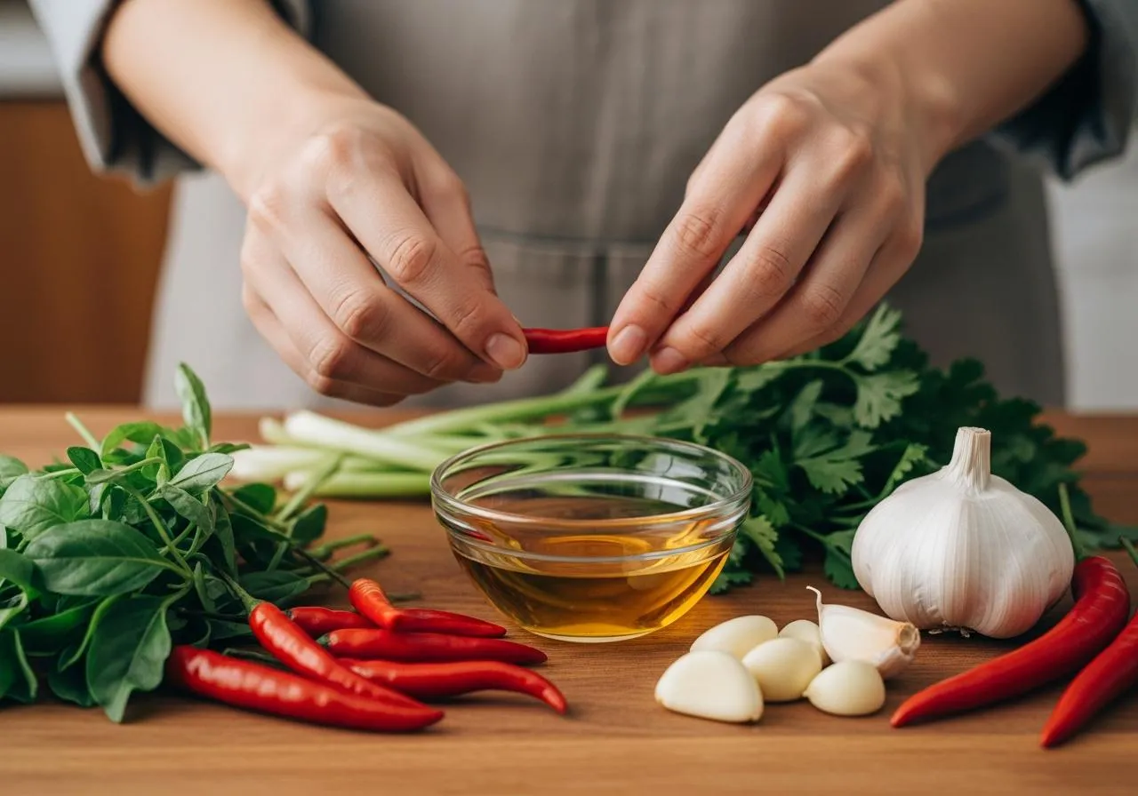 Nguyên liệu làm nước mắm chấm bánh cuốn Tây Sơn