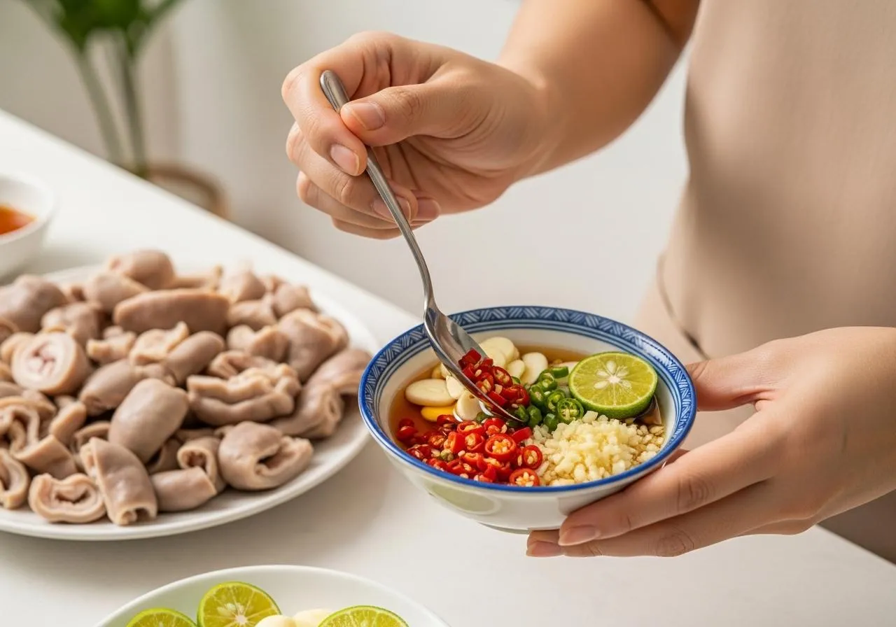 3 cách pha nước mắm chấm lòng lợn luộc ngon đậm đà chuẩn vị