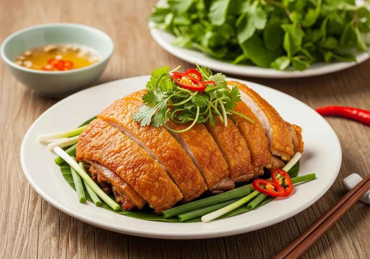 đĩa vú heo chiên nước mắm tỏi ớt vàng giòn thơm lừng đặc sản