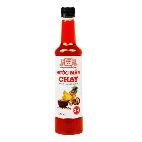 Chai nước mắm chay 3 trong 1 Làng Chài Xưa 525ml mặt trước