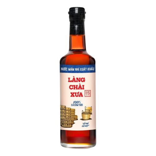 Chai thủy tinh nước mắm nhỉ xuất khẩu Làng Chài Xưa nhãn xanh 500ml