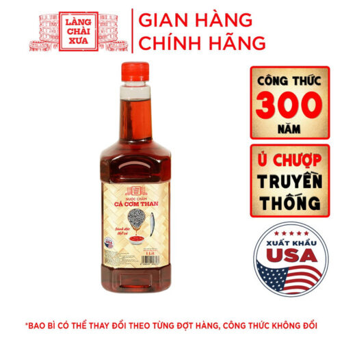 Chai nước chấm cá cơm than Làng Chài Xưa 1 lít